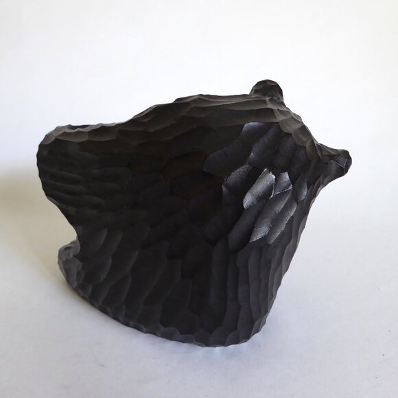 VINTAGE JAPAN JAPANESE HOKKAIDO AINU BEAR WOOD CARVING BOTTLE HOLDER STAND (USED - Picture 6 of 14